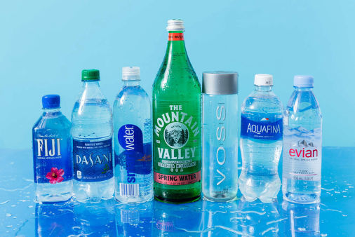 Assorted bottled water selection